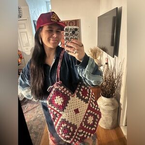 Handmade Crochet Shoulder Bag- Large Size